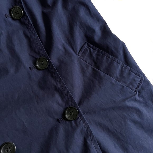 Old Navy, xs belted double breasted trench coat, navy blue - Picture 11 of 14